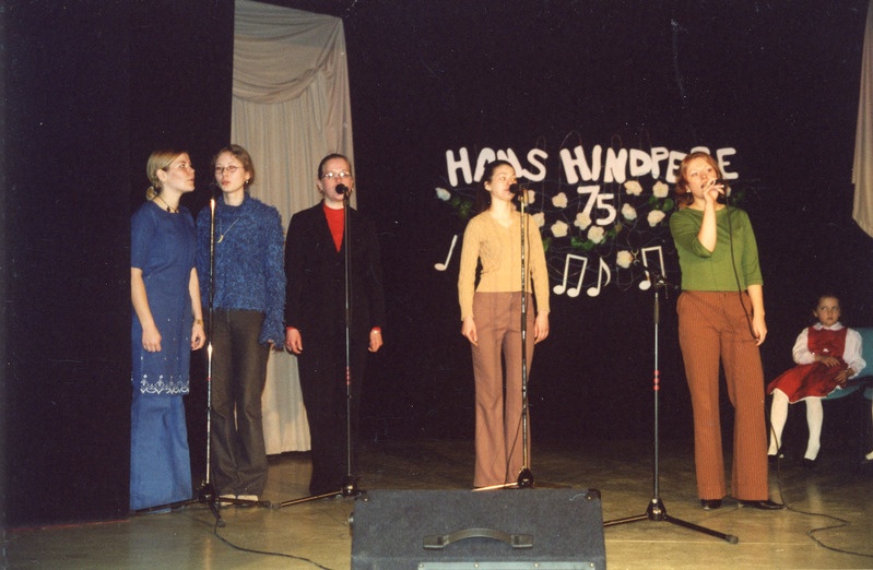 Hans Hindpere juubelikontsert, esinevad Maire Rebina, Katriin Valdre, Marin Grüning, Katrin Nurm, Linna Lillemäe