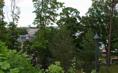 Rakvere, vaade Vallimäelt linnale rephoto