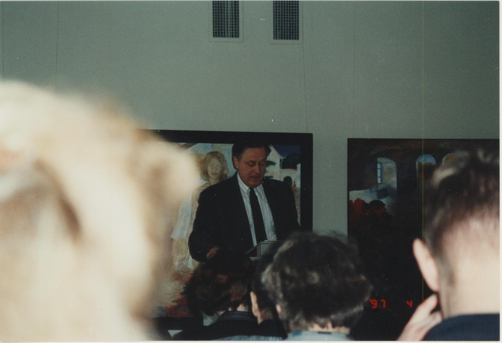 Konverents "70-ndate aastate kunst. Rujaline roostevaba maailm" Kivisilla Pildigaleriis 22.04.1997. Ettekandja J. Kangilaski