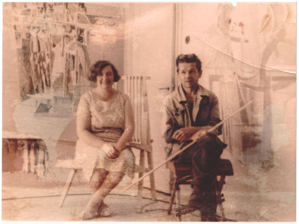 Elmar ja Linda Kits oma Valgemetsa suvilas u 1960