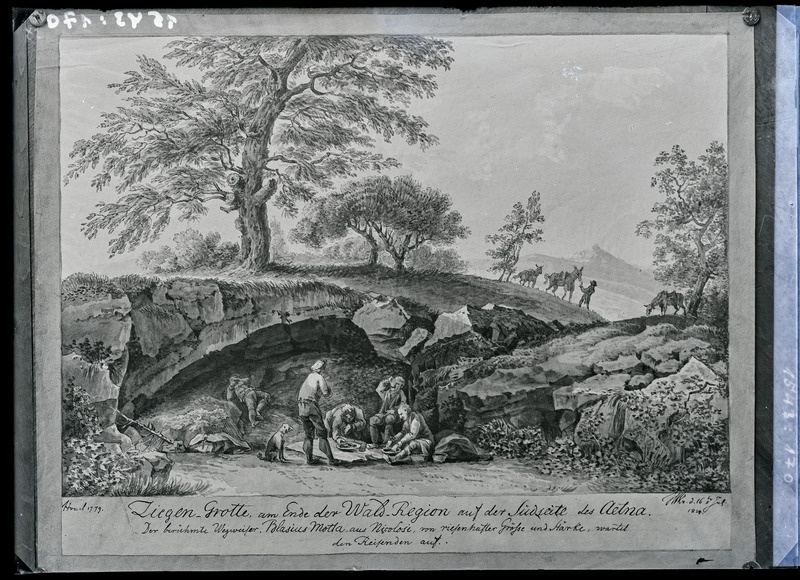 Krause, J. W. "Ziegen-Gotte bey Aetna. [Grott Etna lähedal.]"
