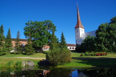 Rakvere kirik loojangul - This is a photo of cultural heritage monument of Estonia number rephoto