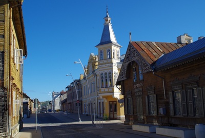 Rakvere, tänav kesklinnas. rephoto