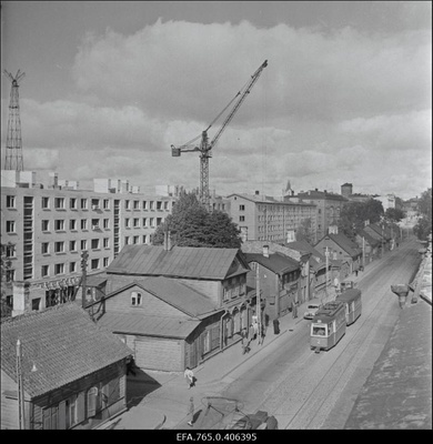 Vaade Pärnu maanteele vineeri- ja mööblivabriku katuselt.  similar photo