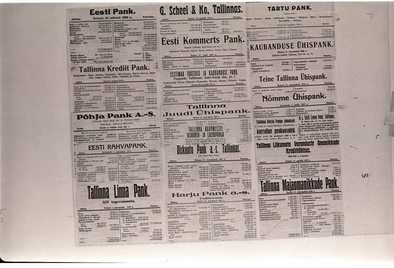 Pangakuulutusi 1920-1930 aastatest.