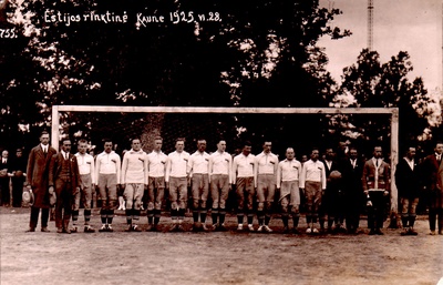 Leedu-Eesti maavõistlused jalgpallis Kaunases 1925  duplicate photo
