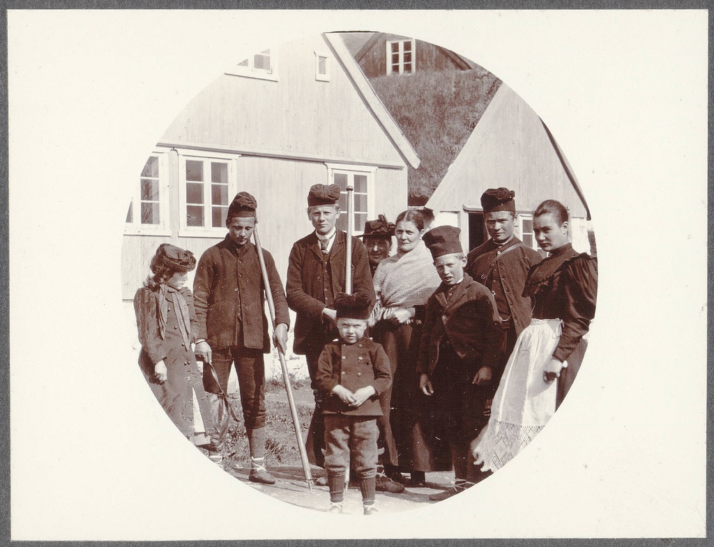 Group of Faroe people at Trangisvaag.