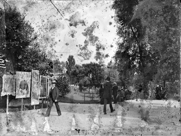 Jardins, Champs-Elysées, Paris, juillet 1892