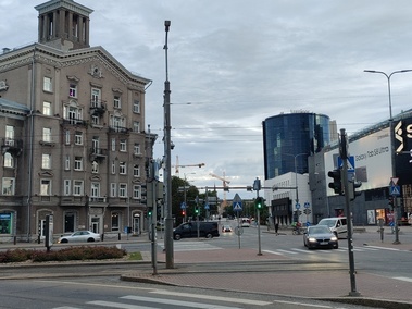 Liivalaia ja Tartu mnt ristmik Tallinnas, tänavavaade rephoto