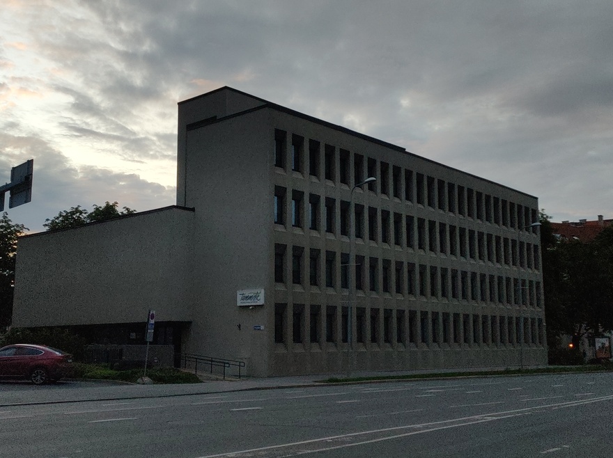 EKP Rajoonikomitee hoone Tallinnas, vaade. Arhitekt Malle Kusma rephoto