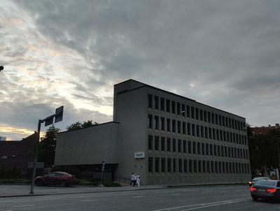 EKP Rajoonikomitee hoone Tallinnas, vaade. Arhitekt Malle Kusma rephoto