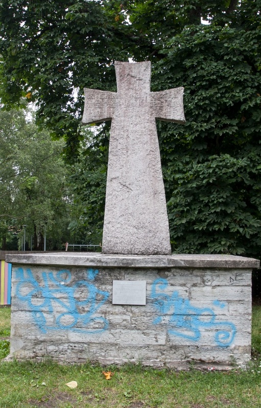 Mälestussammas 1560. aasta lahingu mälestuseks. rephoto