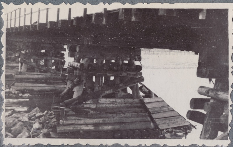 Tallinn-Väike teejaoskond: vaade Türi ajutisele raudteesillale, 1950. aastad.