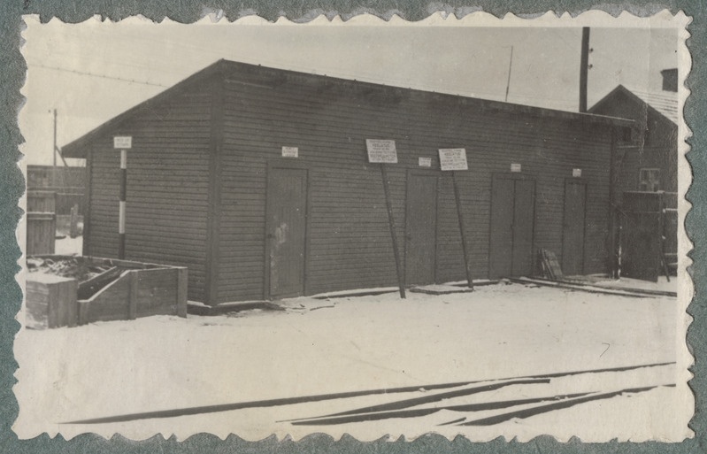 Tallinn-Väike teejaoskond: hoonete ülevaataja ja teemeistri laoruumidega kuur, 1950. aastad.