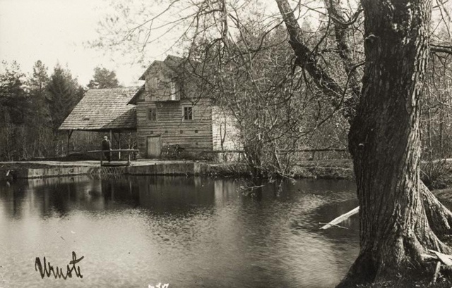 Fotopostkaart - Uruste, Audru vesiveski, ~1932