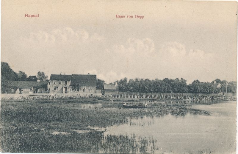 Postkaart. Haapsalu, Doeppi maja Õhtu kaldal. u. 1910.
