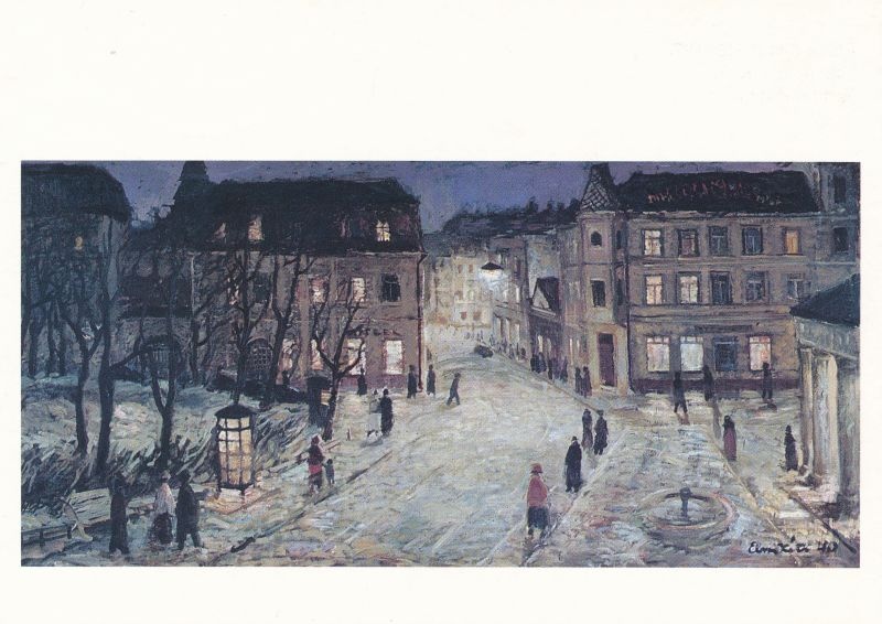 Postkaart. Tartu Linnamuuseumi õnnitluskaart Läänemaa muuseumile jõuludeks ja uueks aastaks 1994/1995.