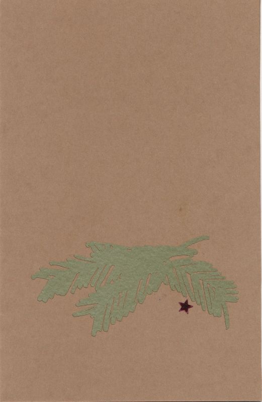 Postkaart. Mahtra Talurahvamuuseumi õnnitluskaart Läänemaa muuseumile jõuludeks ja uueks aastaks 1996/1997