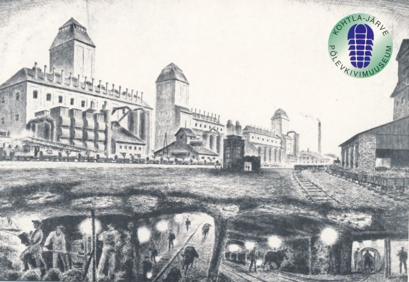 Postkaart. Kohtla-Järve Põlevkivimuuseum õnnitluskaart Läänemaa muuseumile jõuludeks ja uueks aastaks 1996/1997