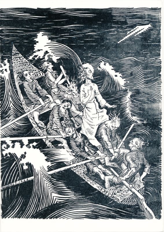 Postkaart. Kirjandusmuuseumi õnnitluskaart Läänemaa muuseumile jõuludeks ja uueks aastaks 1994/1995.