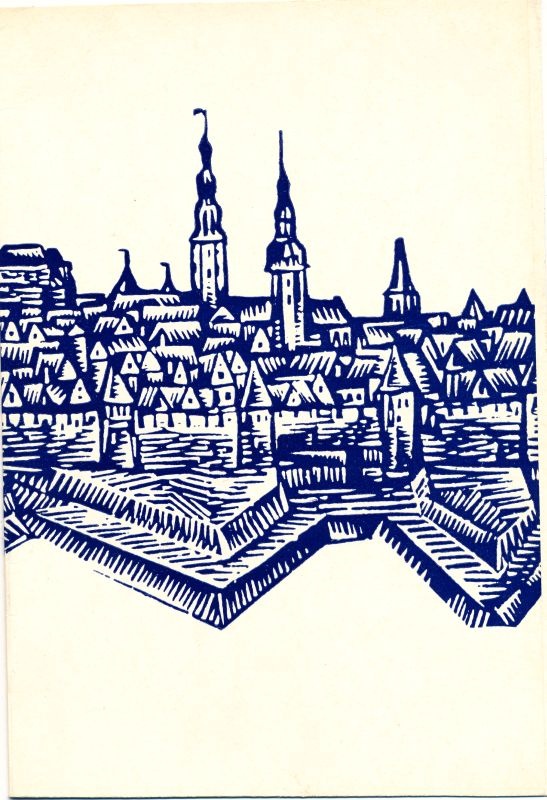 Postkaart. Uusaasta. ENSV Riiklik Ajaloomuuseum.