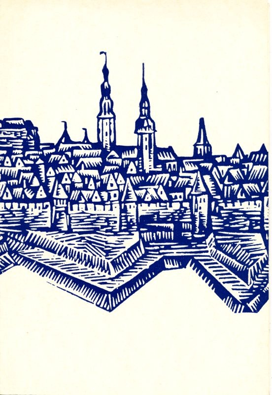 Postkaart. Uusaasta. ENSV Riiklik Ajaloomuuseum.