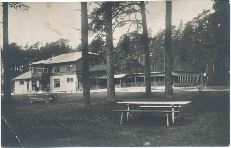 Postkaart. Vaade Paralepa restoranile Ungru-Paralepa metsas. Foto: I. Christin. u. 1910.