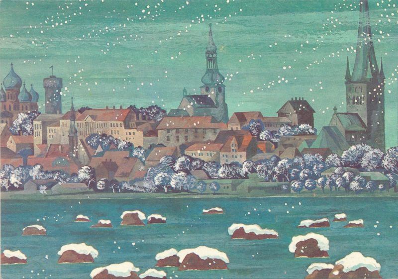 Postkaart. Uusaasta. TA Koduuurimise komisjon. 1984.