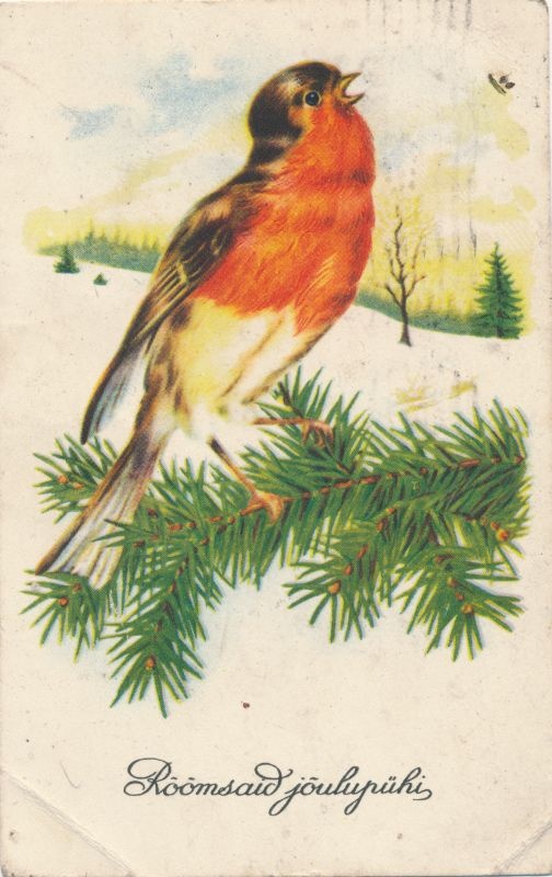 Postkaart. Jõulud. 1937.