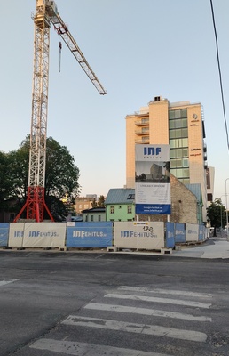 Main building of Eesti Gaasi on Liivalaia Street. rephoto