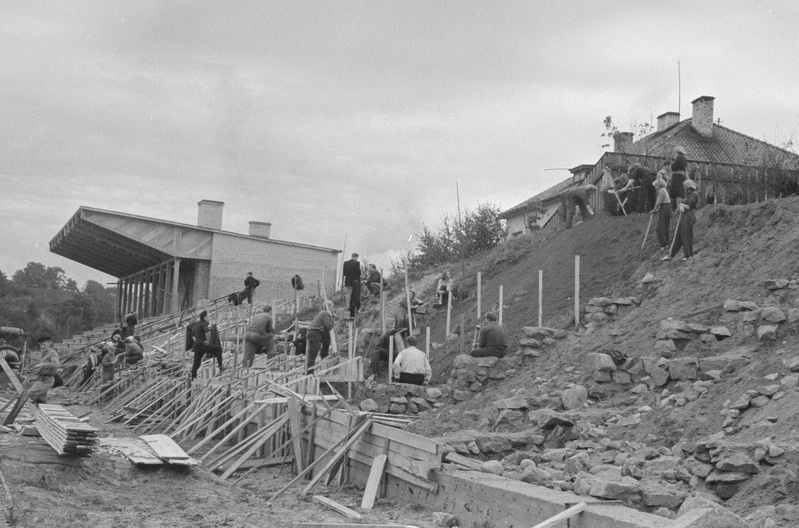 Tartu ülikooli staadioni ehitus 1954.-1958. a.