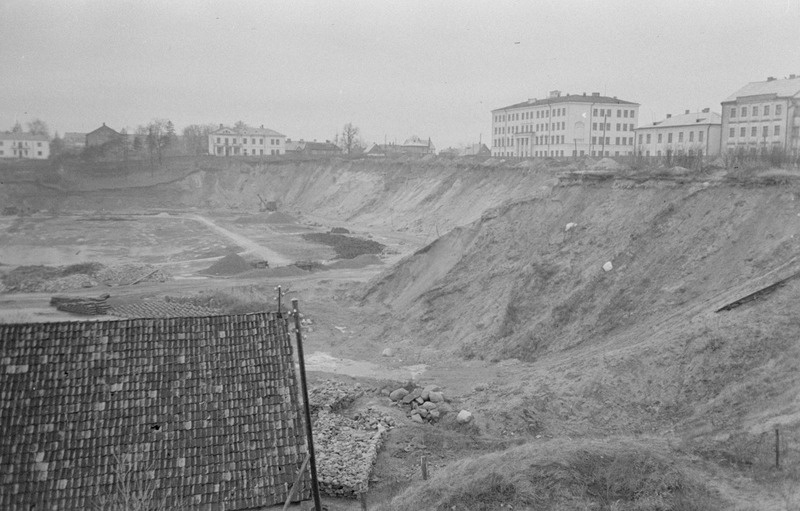 Tartu ülikooli staadioni ehitus. 24. jaanuar 1957. a.