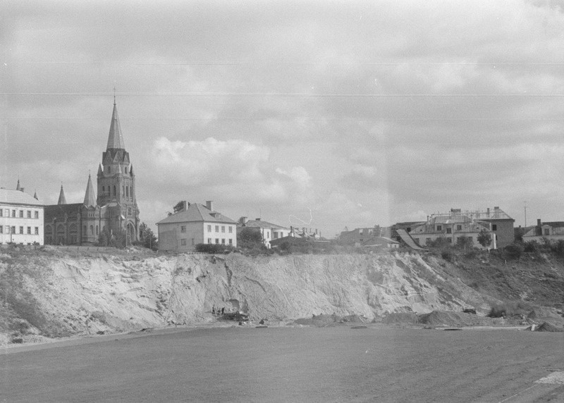 Tartu ülikooli staadioni ehitus. 6. september 1957. a.