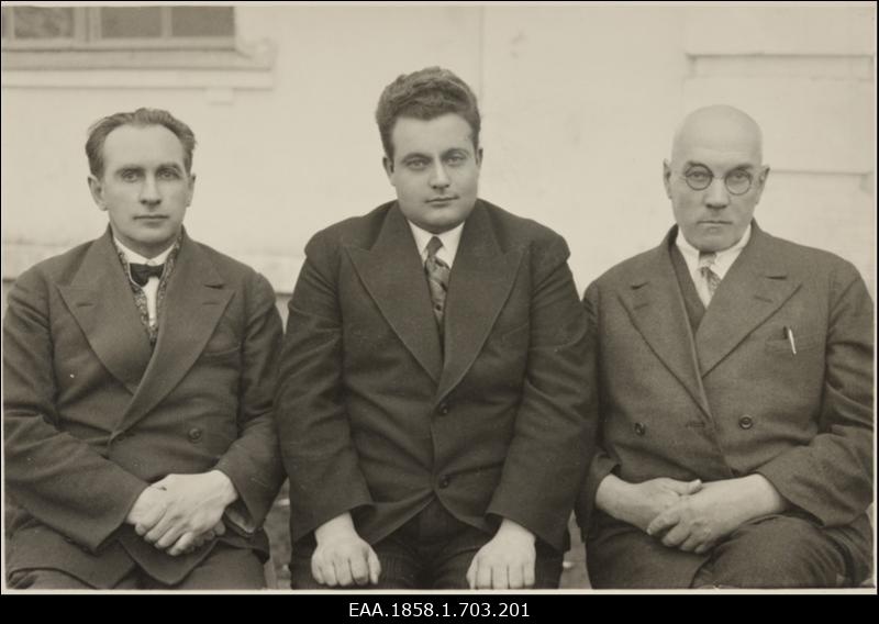 Põllumajandustegelased Viktor Riks, Paul Kanarik ja Märt Sõrra