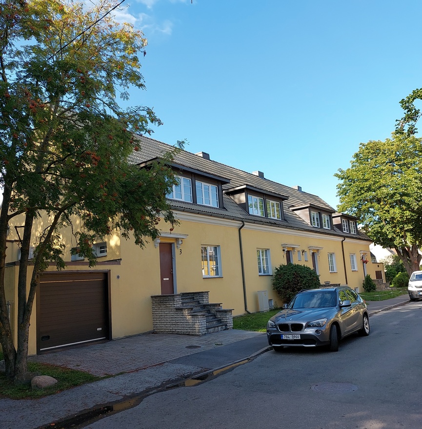 Korterelamud Tallinnas Kõrre tn, tänavavaade. Arhitektid Herbert Johanson ja Eugen Habermann rephoto
