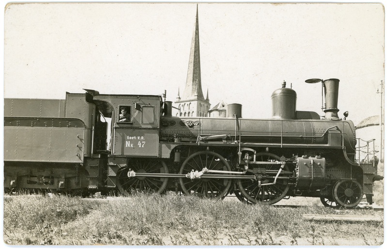 Reisirongi auruvedur Nk 47 Tallinnas Balti jaamas, 1930. aastad.