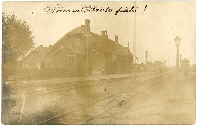 Vaade Mõisaküla jaamale, 20. sajandi algus.