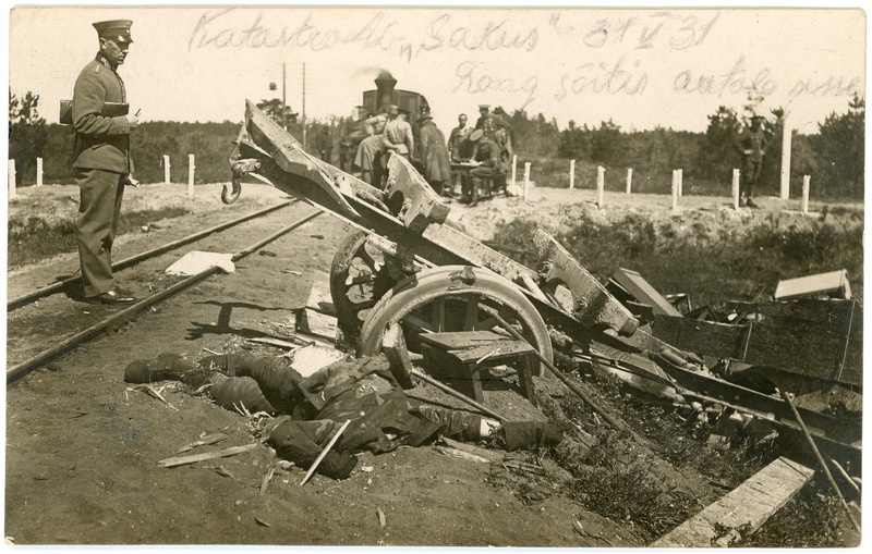 Kaitseväe veoauto ja reisirongi kokkupõrge Saku ja Männiku jaamade vahel, 31. mai 1931.
