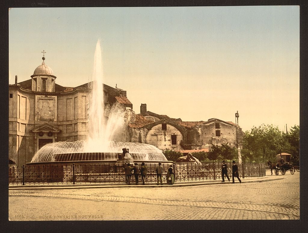 [new Fountain and Diocletian's Spring, Rome, Italy] (Loc)