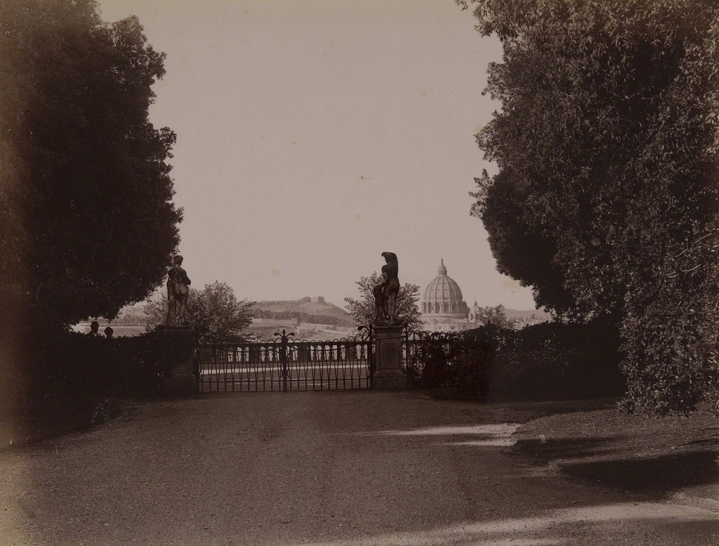 461. Roma - Villa Pamphili - Doria - Terrazza con Vista di s. Pietro