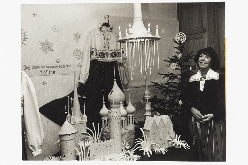 Rootsi eestlased, näitusel Tallinna vanalinna majade maketid.