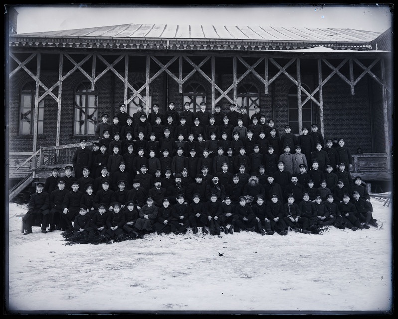 negatiiv Viljandi segakoor Koit, dirigent M. Lüdig, N. W. Gade oratooriumi Comala esitus, grupp, foto J. Riet, neg 4052, 06.09.1904