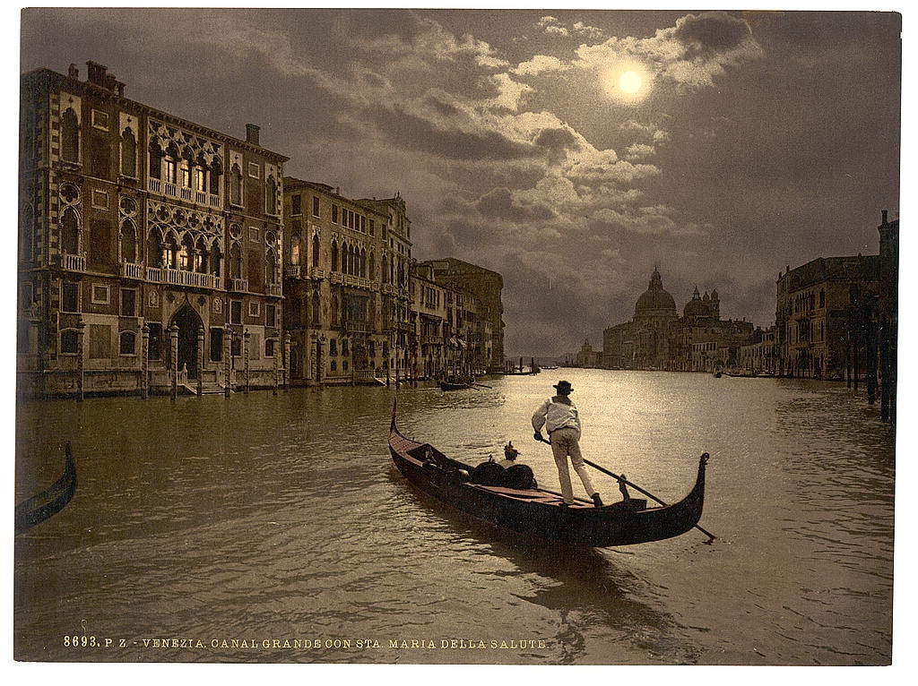 [grand Canal by moonlight, Venice, Italy] (Loc)