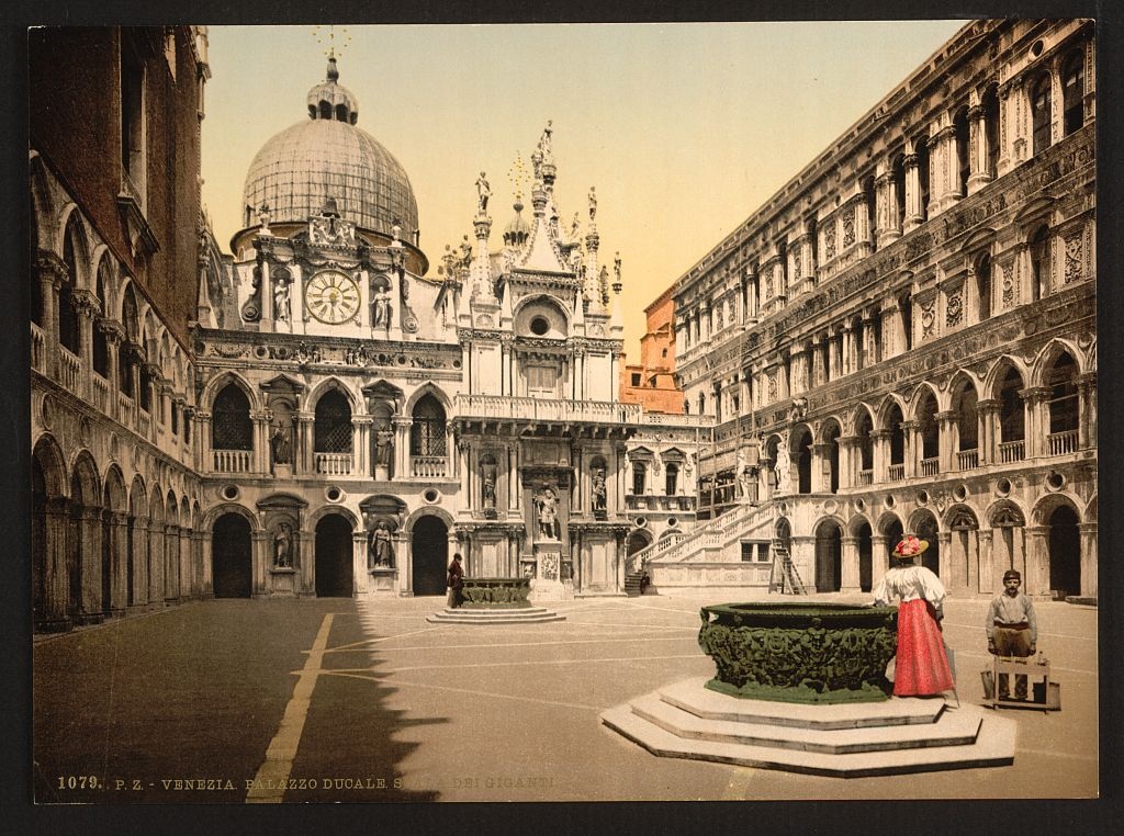 [interior of the Doges' Palace, with the Giant's Staircase, Venice, Italy] (Loc)