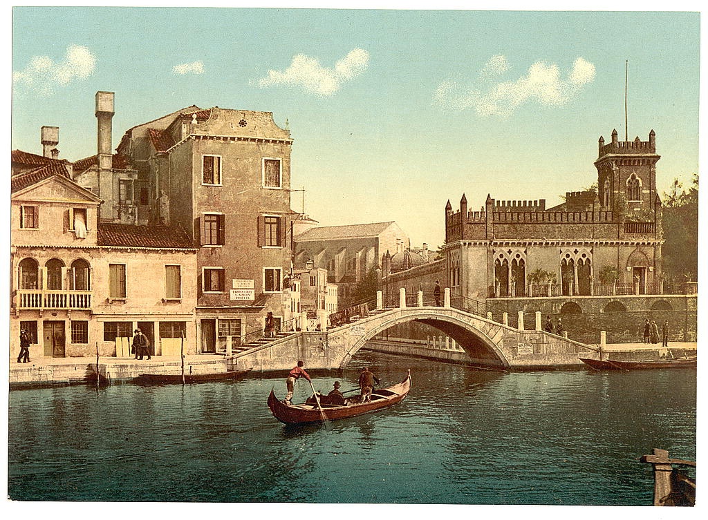 [bridge and canal, Venice, Italy] (Loc)
