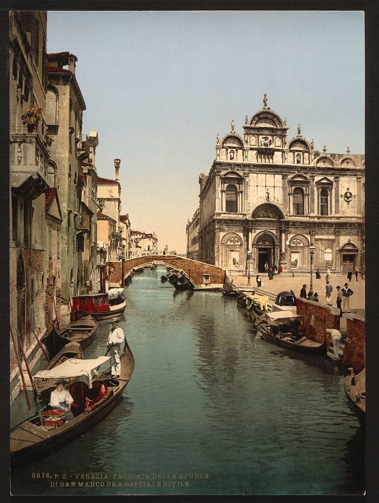[before St. Mark's and public hospital, Venice, Italy] (Loc)