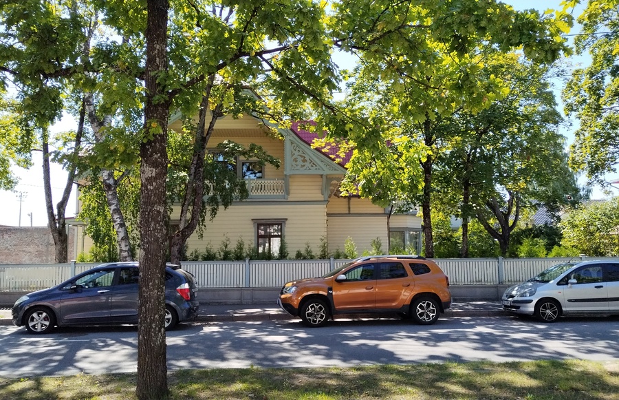 Printing card, colored. Petersen villa in Pärnu County. rephoto