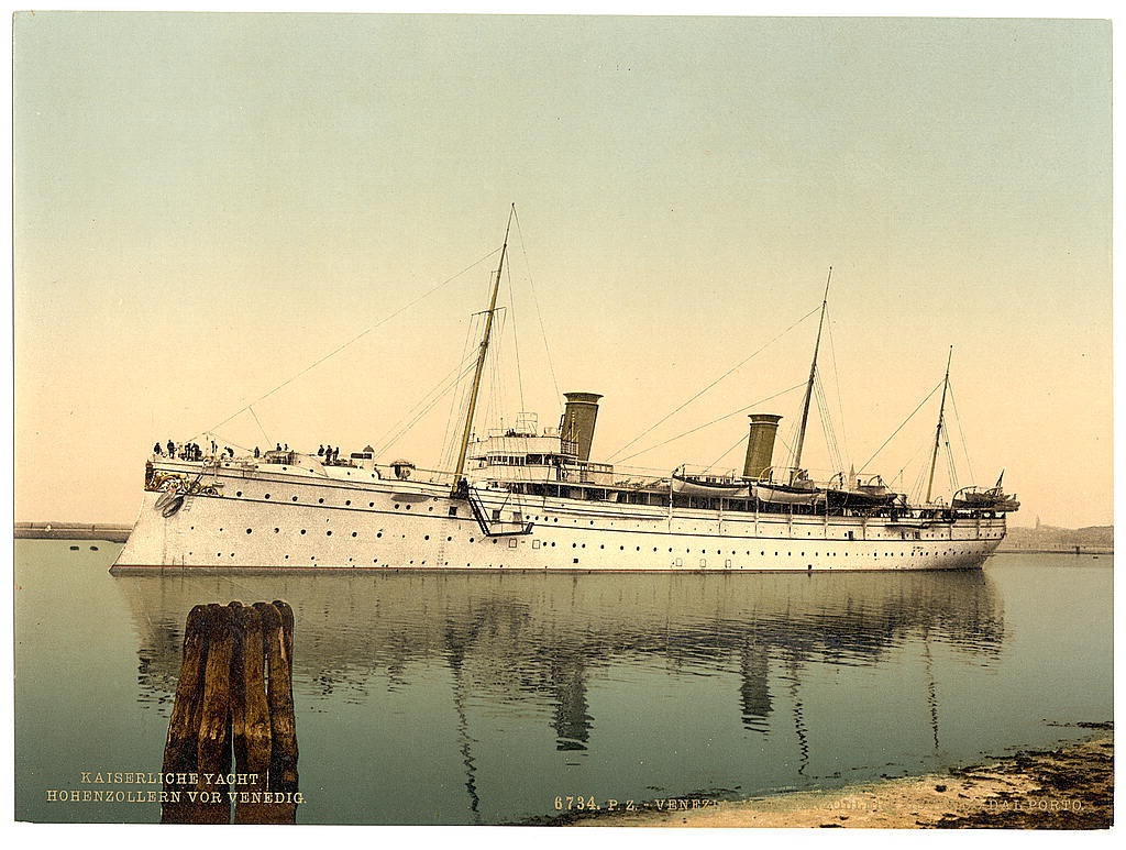 [hohenzollern, leaving the harbor, Venice, Italy] (Loc)