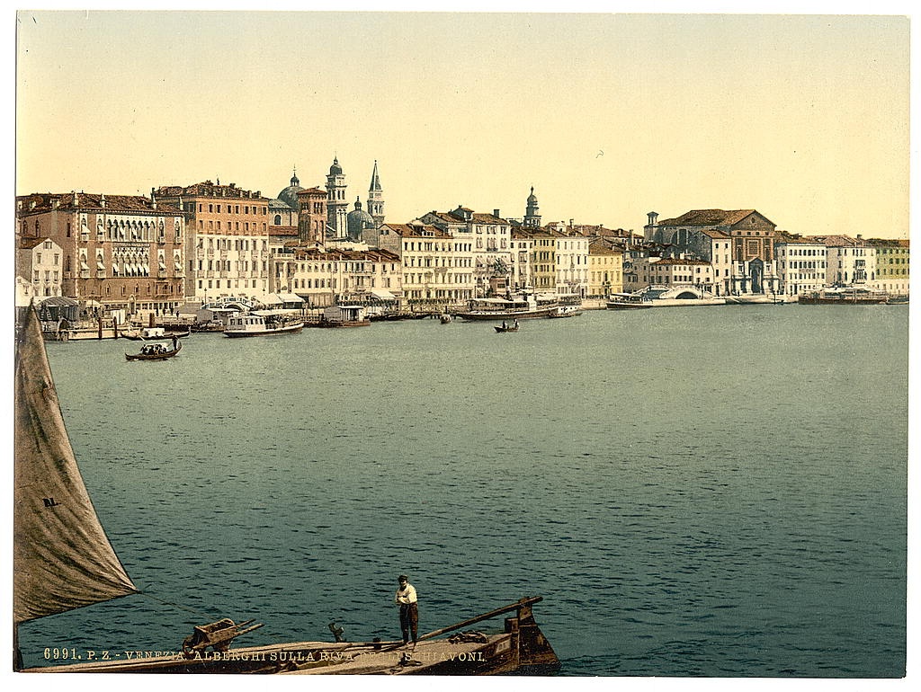 [hotels on the Schiavoni, Venice, Italy] (Loc)