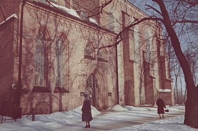 Tartu ülikooli teaduslik raamatukogu. Välisvaated. Veebruar 1958. a.  similar photo